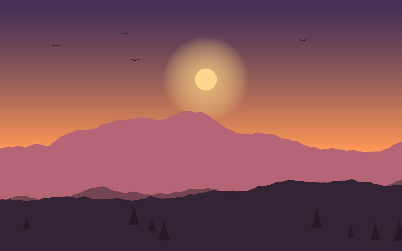 Illustrazione di un paesaggio