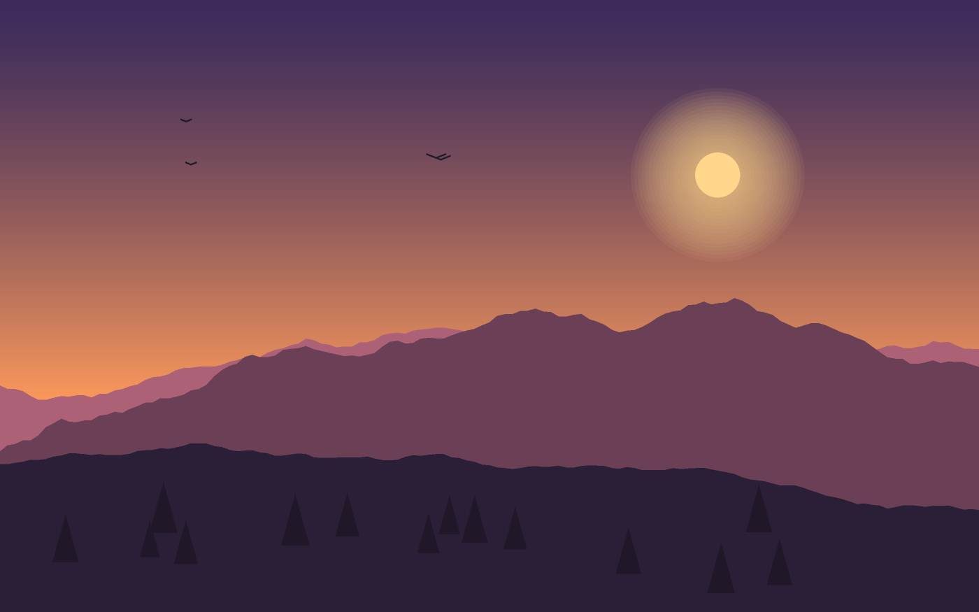Illustrazione di un paesaggio