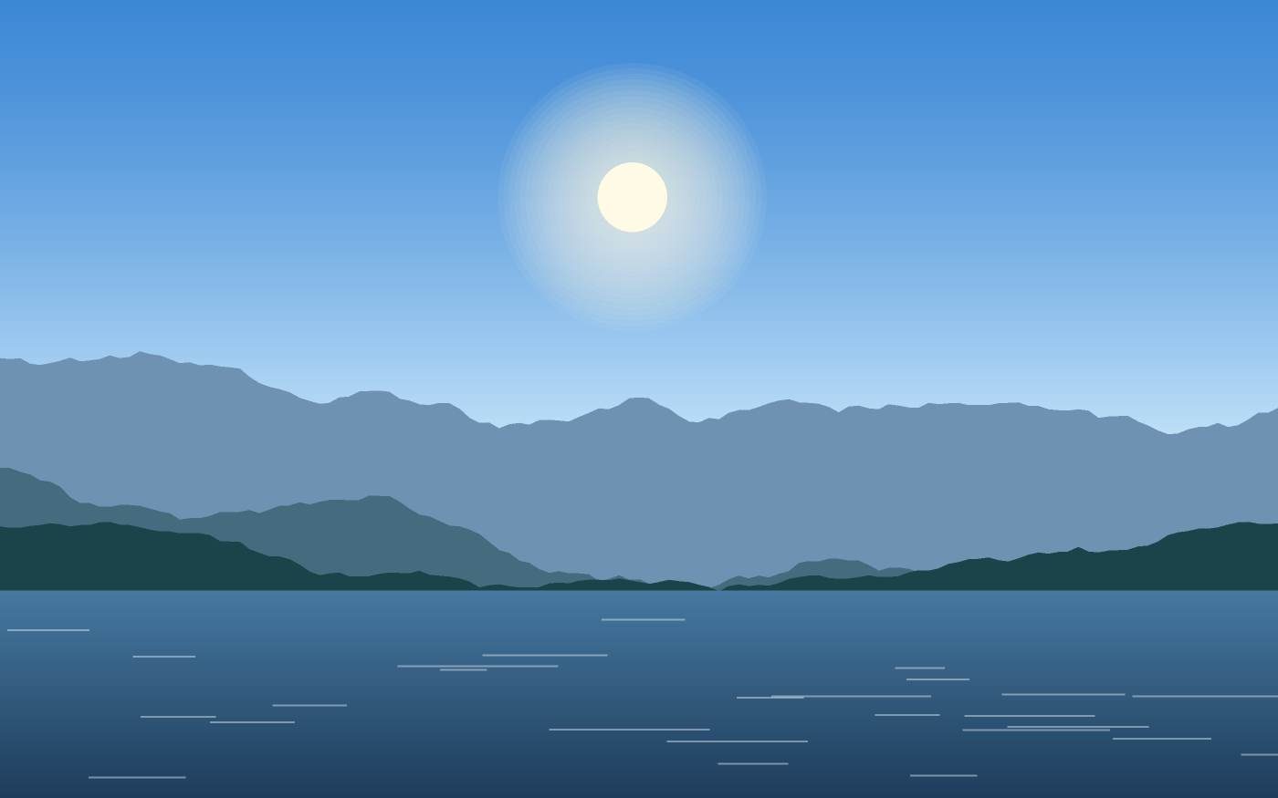 Ilustração de uma paisagem